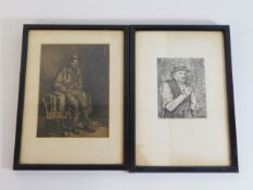 Two antique Charles Spencelayh lithographs