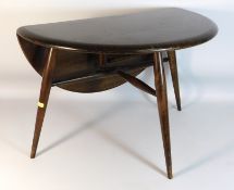 An Ercol elm drop leaf coffee table, 24in x 23.75i