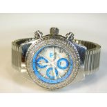 A ladies Technomarine Chronograph with approx. 1ct