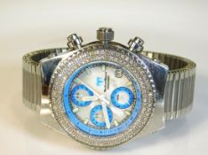 A ladies Technomarine Chronograph with approx. 1ct