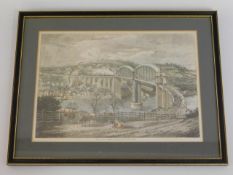 A framed antique print of a view of the Royal Albe