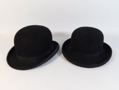 Two bowler hats, one by Christy's of London, size