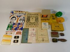 A quantity of advertising ware items including two