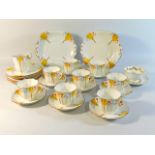 An early 20thC. twenty seven piece floral tea set