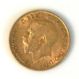 A 1912 George V half gold sovereign