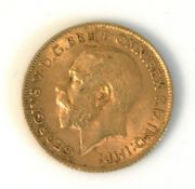 A 1912 George V half gold sovereign