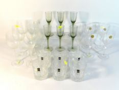 A set of six Gleneagles cut glass whisky glasses,