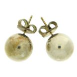 A pair of Tiffany & Co. silver earrings, 14mm diam