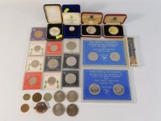A quantity of commemorative crowns & coins includi