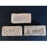 Three Looe bricks