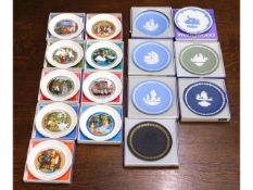 Nine Wedgwood Children's Story plates with boxes t