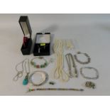 A quantity of costume jewellery including Pandora