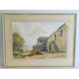 A Claude Kitto watercolour, indistinctly titled, p
