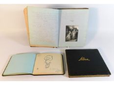 A 1920's scrap book containing handwritten notes &