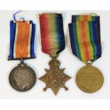 A WW1 medal set awarded to 9076 Pte. R. Atkinson C