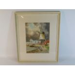 A framed Dutch watercolour by Louis Van Staaten, i