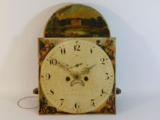 A c.1800 clock movement with two weights & pendulu