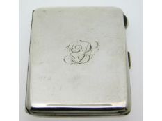 A 1910 Birmingham silver cigarette case by Henry C