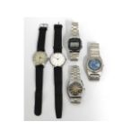 A Smiths Empire watch & four others including digi