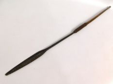 A 19thC. Zulu assegai tribal art short spear, poin