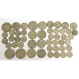 A quantity of post-1919 & pre-1947 coinage made up