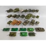 A quantity of mixed play worn military diecast mod