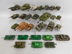 A quantity of mixed play worn military diecast mod