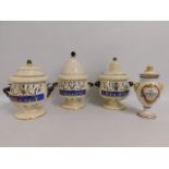 A set of three large apothecary jars used for adve