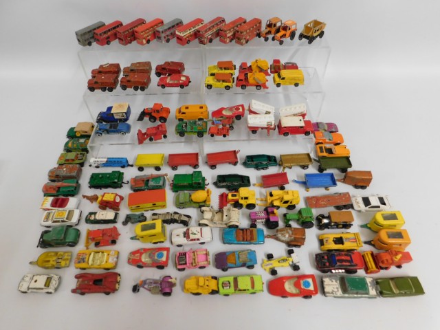 A quantity of mixed play worn diecast model vehicl