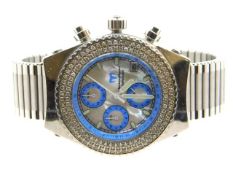 A ladies Technomarine Chronograph with approx. 1ct