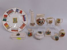 A small quantity of crested ware