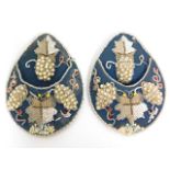 A pair of ornate & bejewelled pockets with belt ho