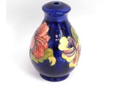 A Moorcroft pottery lamp base, 7.5in tall
