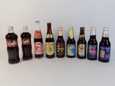 A collection of vintage beers & soft drinks includ