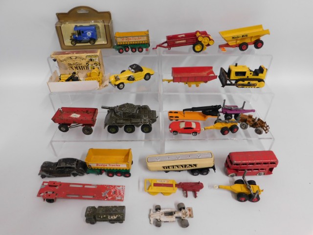 A quantity of mixed play worn diecast model vehicl