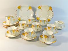 An early 20thC. twenty seven piece floral tea set