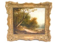 An indistinctly signed gilt framed Victorian lands