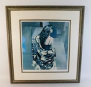 A limited edition framed Robert Lenkiewicz print "