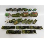 A quantity of mixed play worn military diecast mod