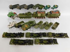 A quantity of mixed play worn military diecast mod