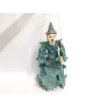 A large vintage Oriental puppet, figure 29in tall