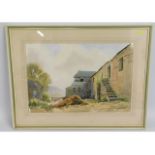 A Claude Kitto watercolour, indistinctly titled, p