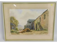 A Claude Kitto watercolour, indistinctly titled, p