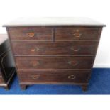 An early 19thC. chest of drawers, 42.25in wide x 4