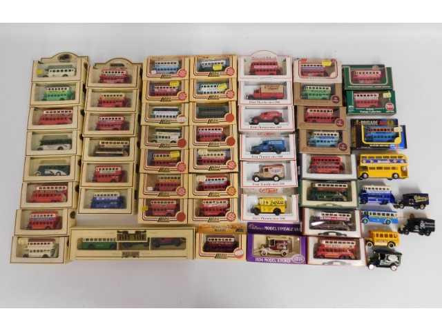 Forty eight boxed diecast buses & lorries includin