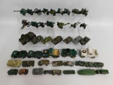 A quantity of mixed play worn military diecast mod