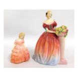 Two Royal Doulton figurines, Roseanna & Rose, tall