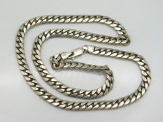 A .925 silver curb link chain, 20in long, 49.8g