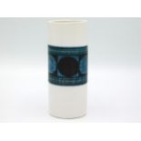A Troika pottery cylindrical vase by Honor Curtis, bought in 1968, St. Ives mark to base, 5.375in ta