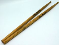 A pair of Olympic drumsticks signed by Don Powell, drummer of Slade